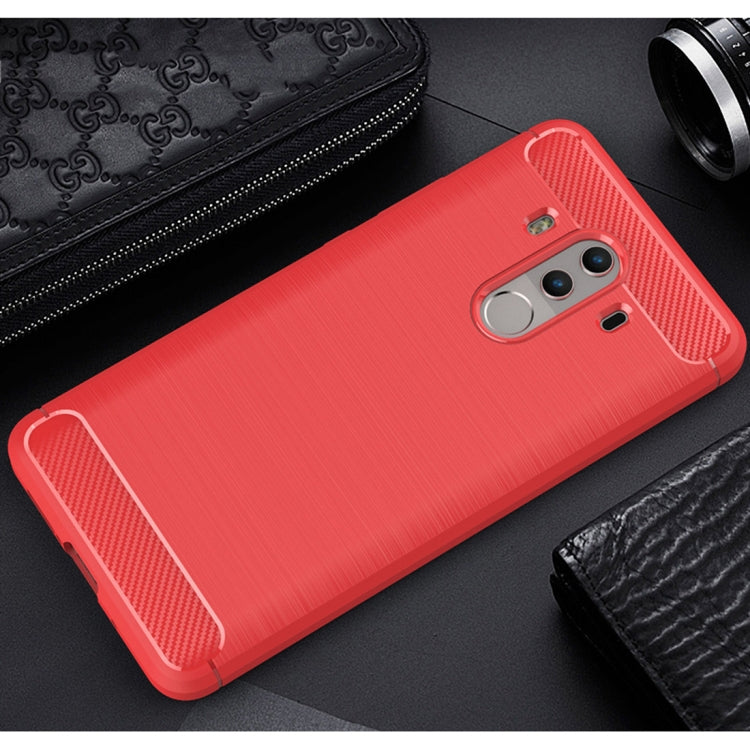 For Huawei  Mate 10 Pro Brushed Texture Carbon Fiber Shockproof TPU Rugged Armor Protective Case