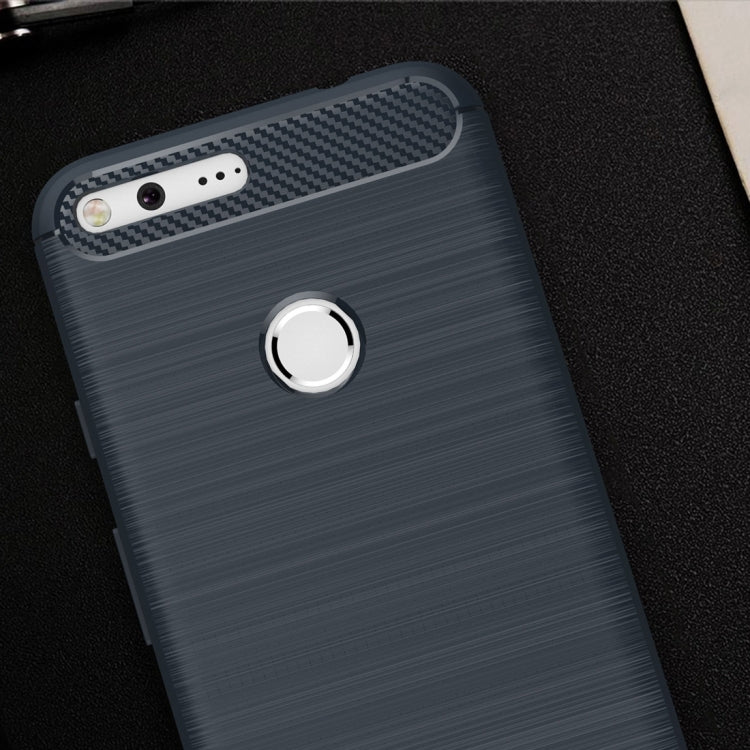 For Google Pixel XL Brushed Carbon Fiber Texture Shockproof TPU Protective Case