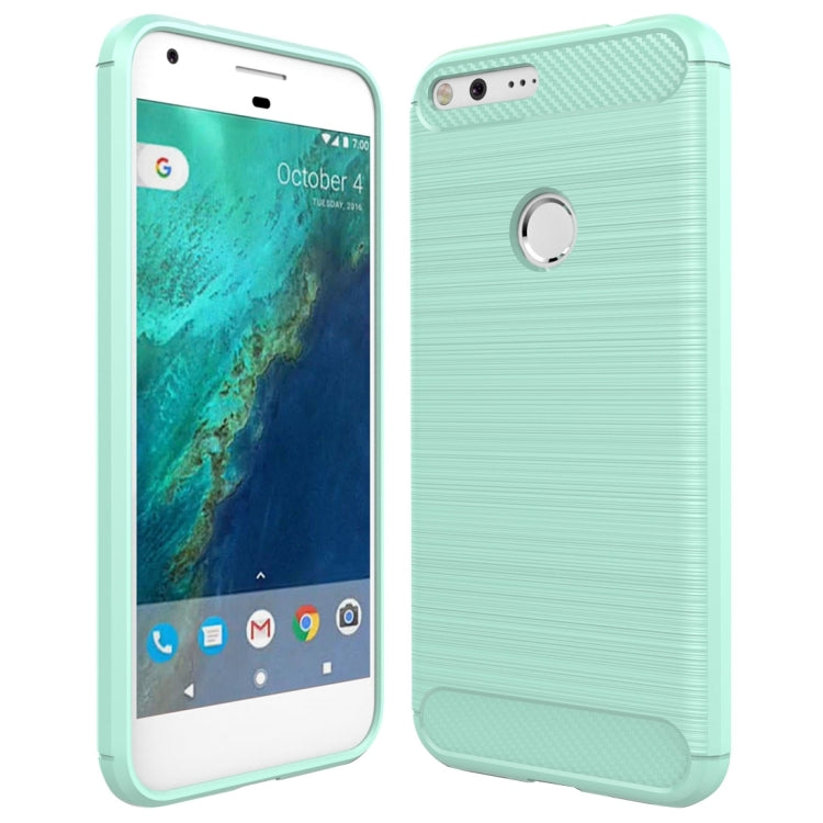 For Google Pixel XL Brushed Carbon Fiber Texture Shockproof TPU Protective Case