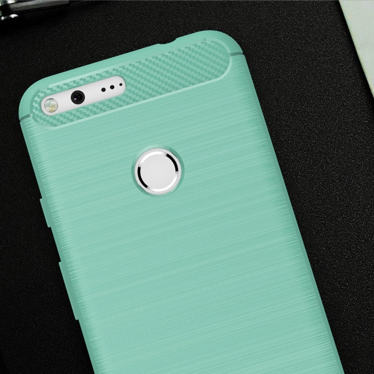 For Google Pixel XL Brushed Carbon Fiber Texture Shockproof TPU Protective Case
