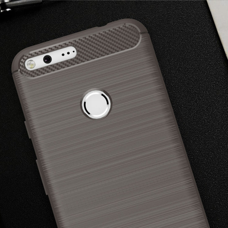 For Google Pixel XL Brushed Carbon Fiber Texture Shockproof TPU Protective Case