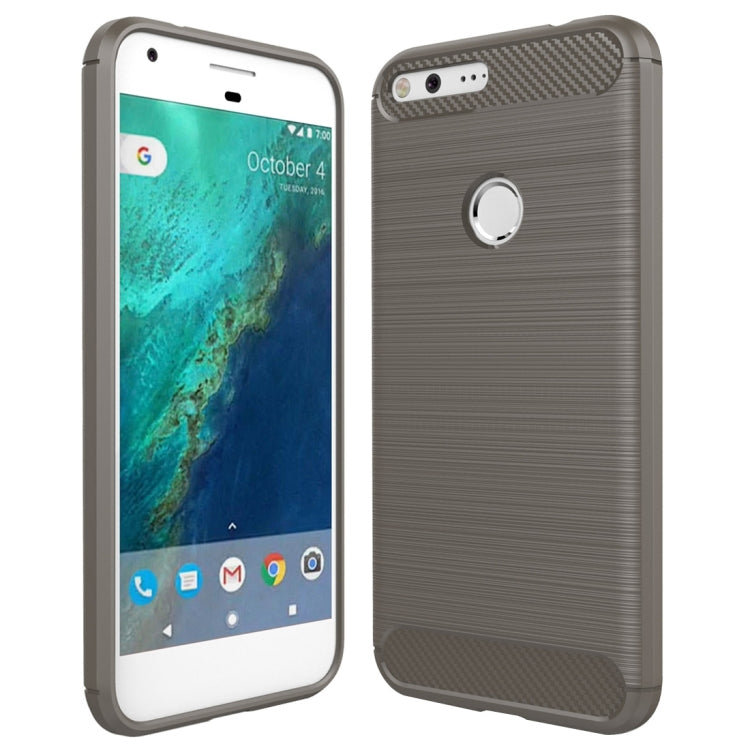 For Google Pixel XL Brushed Carbon Fiber Texture Shockproof TPU Protective Case