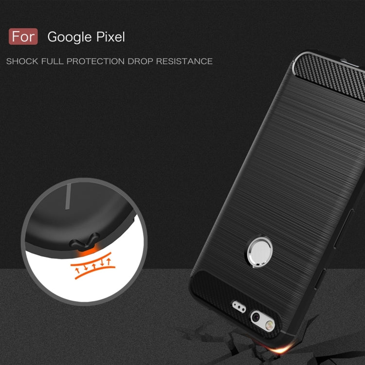 For Google Pixel Brushed Carbon Fiber Texture Shockproof TPU Protective Case