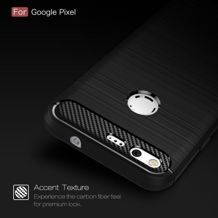 For Google Pixel Brushed Carbon Fiber Texture Shockproof TPU Protective Case
