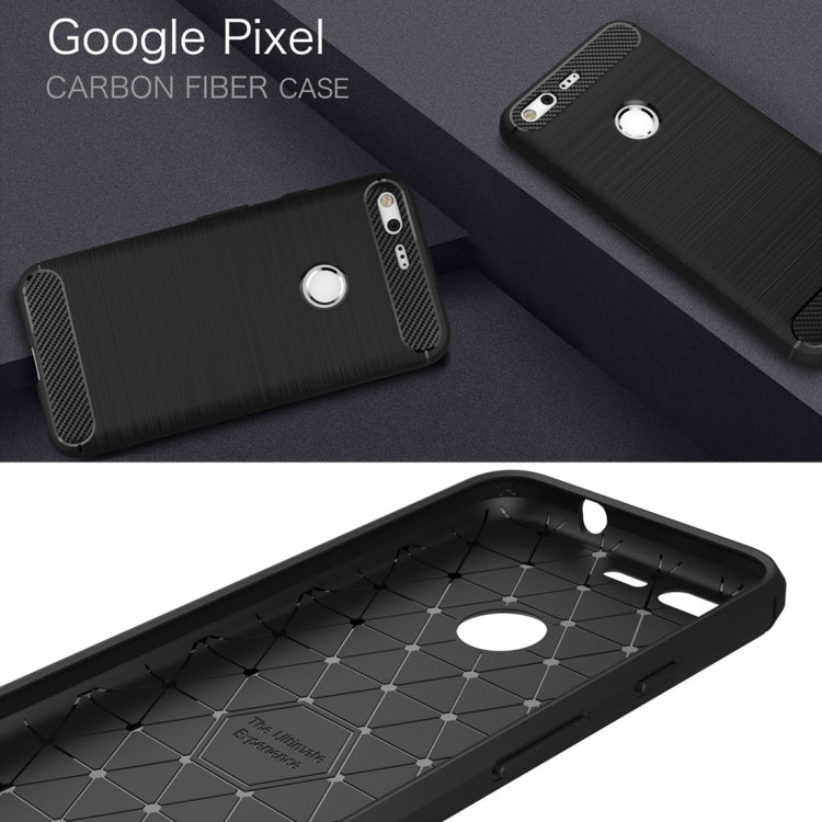 For Google Pixel Brushed Carbon Fiber Texture Shockproof TPU Protective Case