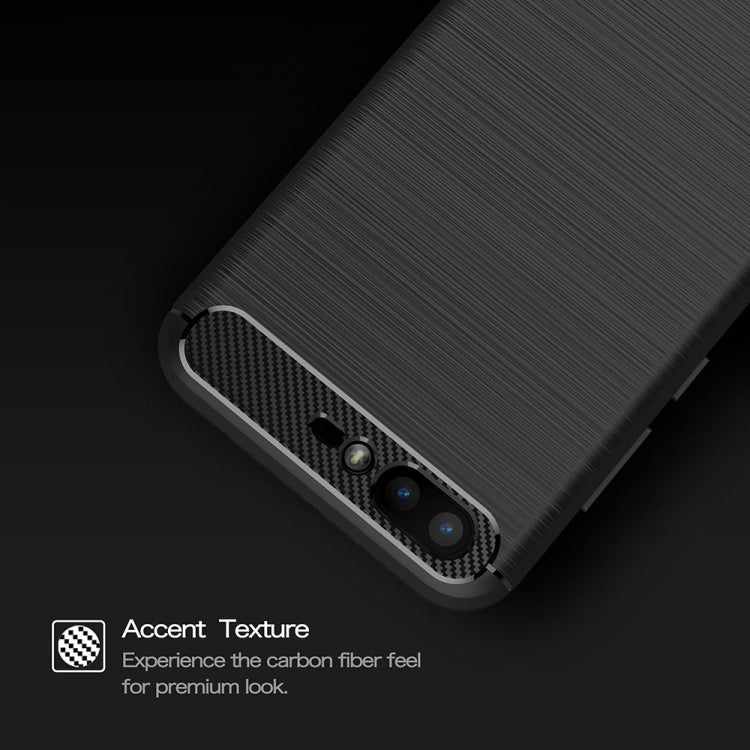 For Asus ZenFone 4 Pro (ZS551KL) Brushed Texture Carbon Fiber Shockproof TPU Rugged Armor Protective Case