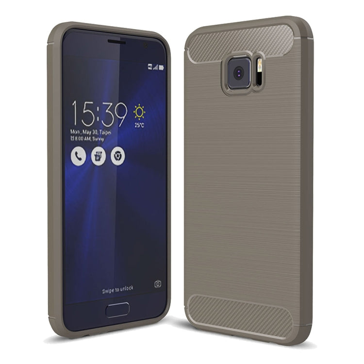 For ASUS ZenFone V V520KL Brushed Texture Carbon Fiber Shockproof TPU Rugged Armor Protective Case