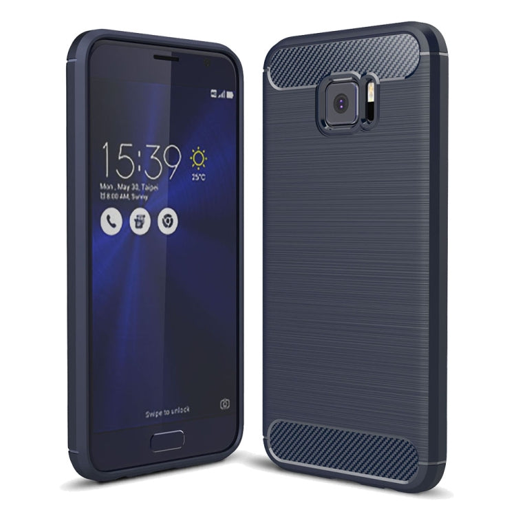 For ASUS ZenFone V V520KL Brushed Texture Carbon Fiber Shockproof TPU Rugged Armor Protective Case
