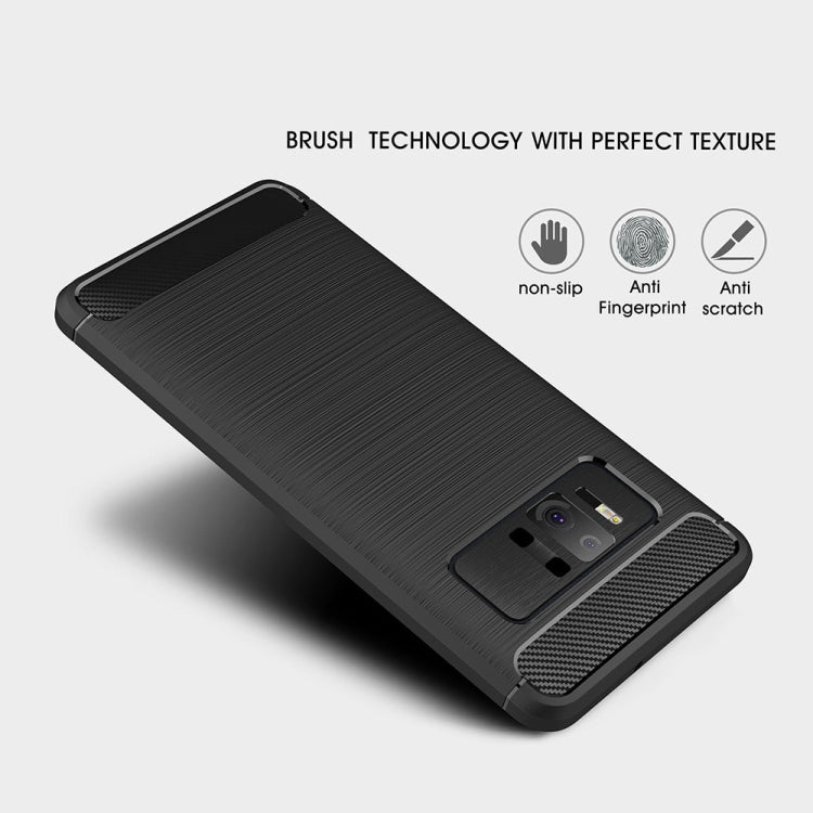 For Asus ZenFone AR ZS571KL Brushed Texture Carbon Fiber Shockproof TPU Rugged Armor Protective Case
