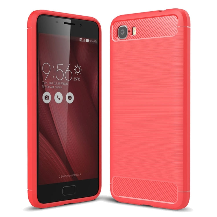 For Asus Zenfone 3s Max ZC521TL Brushed Texture Carbon Fiber Shockproof TPU Rugged Armor Protective Case