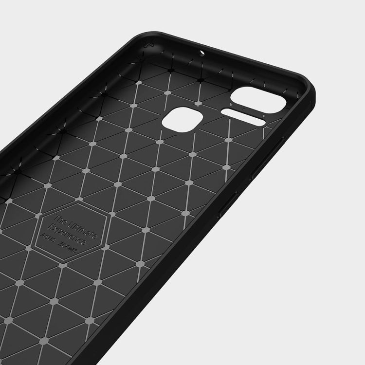 For Asus Zenfone 3 Zoom ZE553KL Brushed Texture Carbon Fiber Shockproof TPU Rugged Armor Protective Case