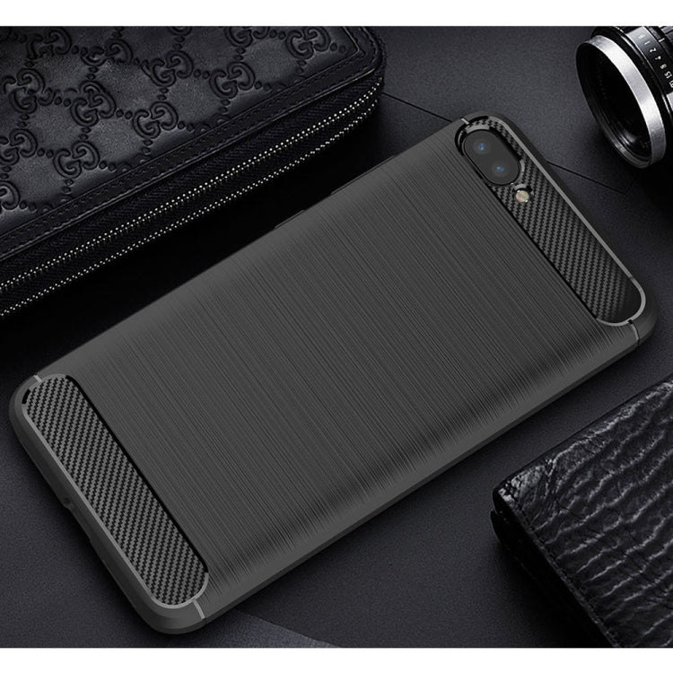 For Asus Zenfone 4 Max ZC520KL Brushed Texture Carbon Fiber Shockproof TPU Rugged Armor Protective Case