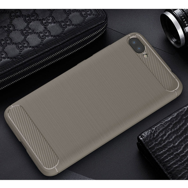 For Asus Zenfone 4 Max ZC520KL Brushed Texture Carbon Fiber Shockproof TPU Rugged Armor Protective Case