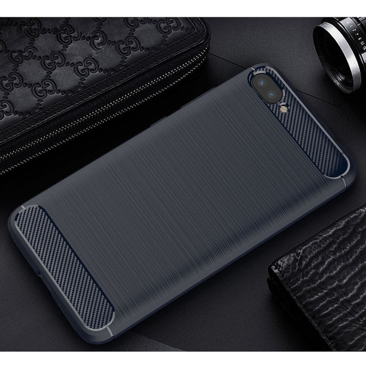 For Asus Zenfone 4 Max ZC520KL Brushed Texture Carbon Fiber Shockproof TPU Rugged Armor Protective Case