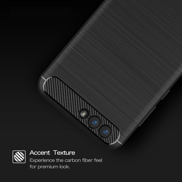 For Asus ZenFone 4 ZE554KL Brushed Texture Carbon Fiber Shockproof TPU Rugged Armor Protective Case