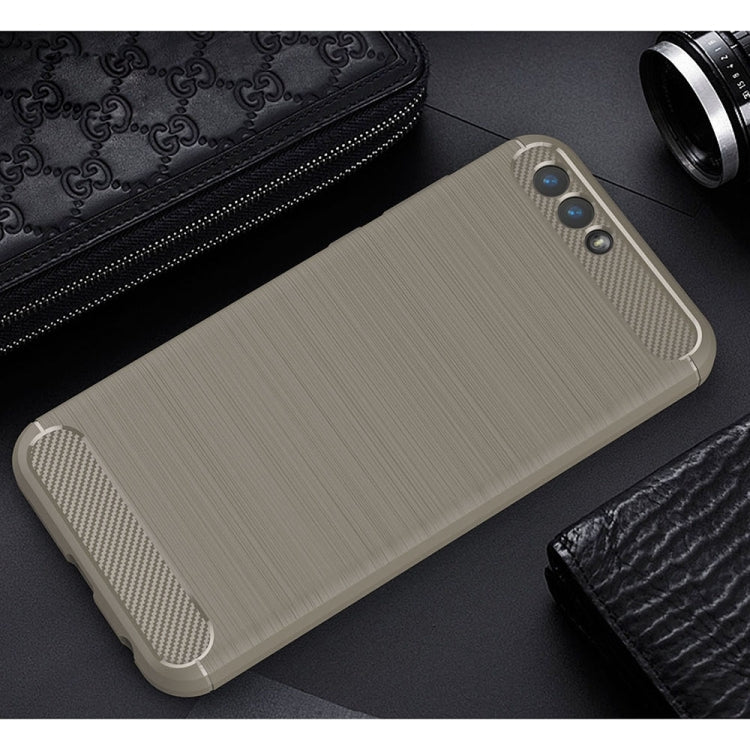 For Asus ZenFone 4 ZE554KL Brushed Texture Carbon Fiber Shockproof TPU Rugged Armor Protective Case