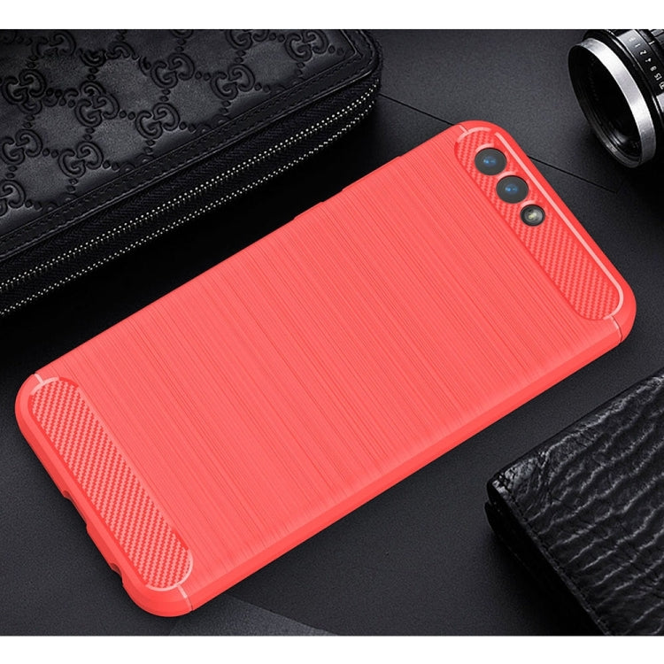For Asus ZenFone 4 ZE554KL Brushed Texture Carbon Fiber Shockproof TPU Rugged Armor Protective Case