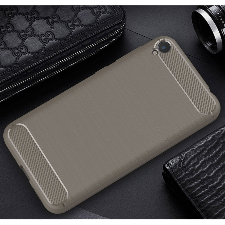 For Asus ZenFone Live ZB501KL Brushed Texture Carbon Fiber Shockproof TPU Rugged Armor Protective Case