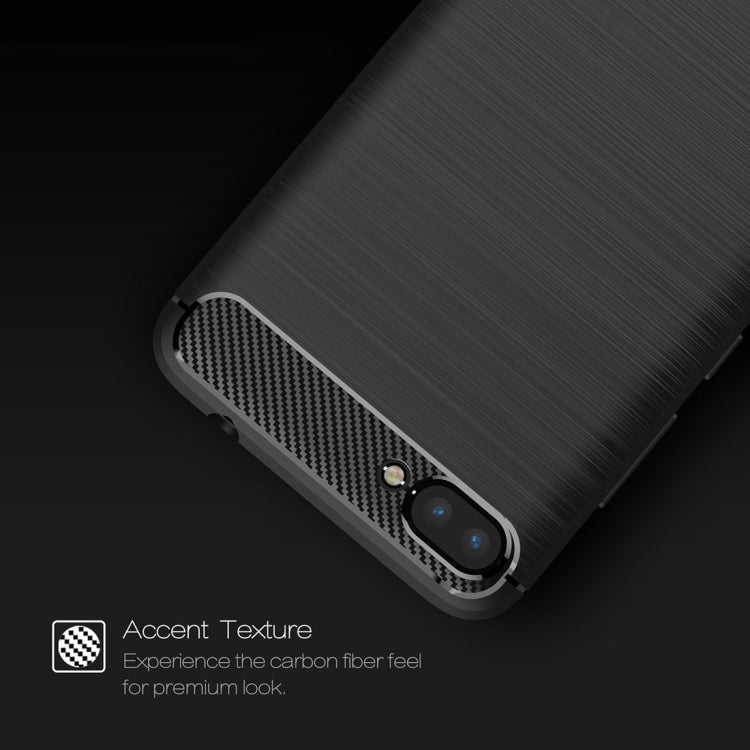 For Asus Zenfone 4 Max Plus ZC554KL Brushed Texture Carbon Fiber Shockproof TPU Rugged Armor Protective Case