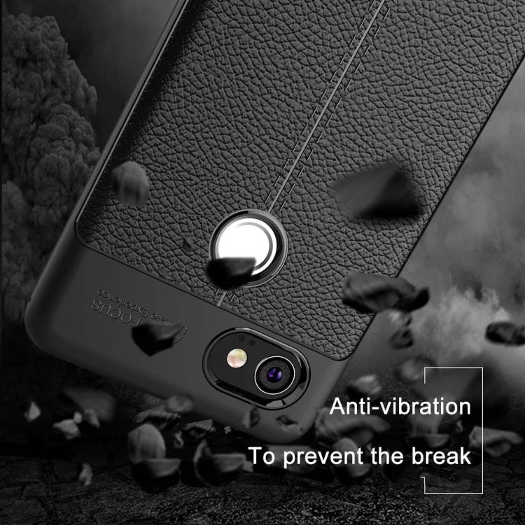 For Google Pixel 2 XL Litchi Texture Full Coverage TPU Protective Back Cover Case