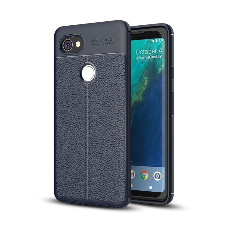 For Google Pixel 2 XL Litchi Texture Full Coverage TPU Protective Back Cover Case
