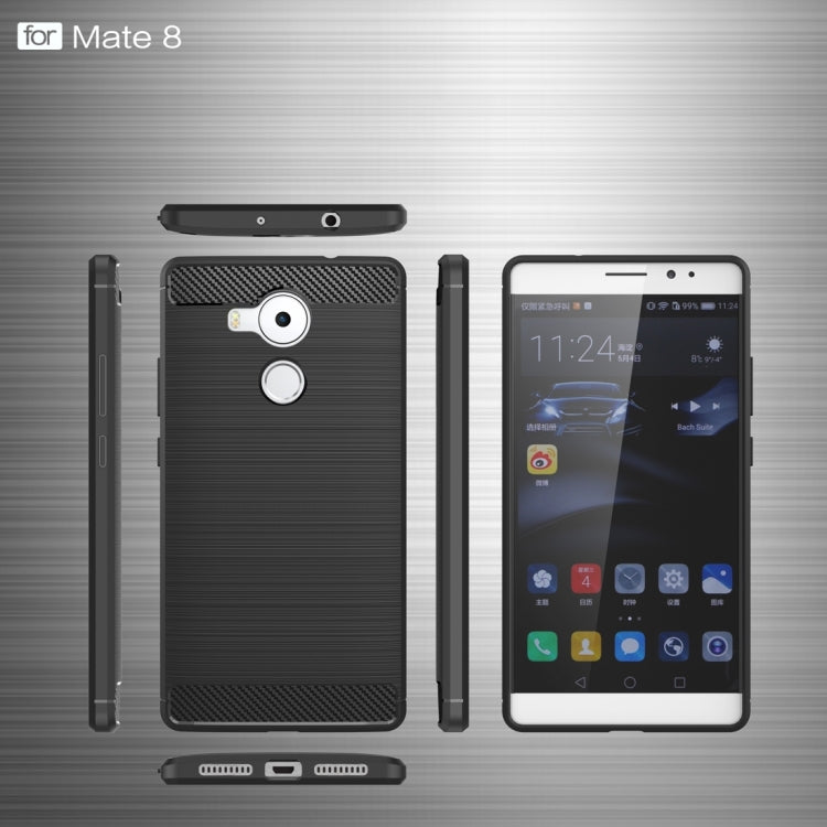 For Huawei  Mate 8 Brushed Texture Fiber TPU Rugged Armor Protective Case