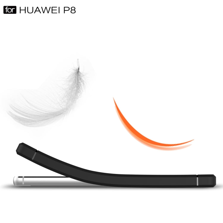 For Huawei  P8 Brushed Texture Fiber TPU Rugged Armor Protective Case