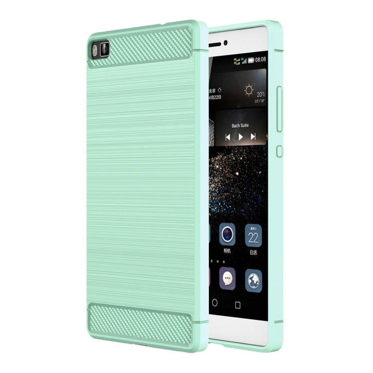 For Huawei  P8 Brushed Texture Fiber TPU Rugged Armor Protective Case