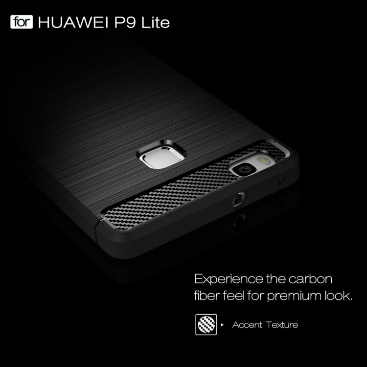 For Huawei  P9 Lite Brushed Texture Fiber TPU Rugged Armor Protective Case