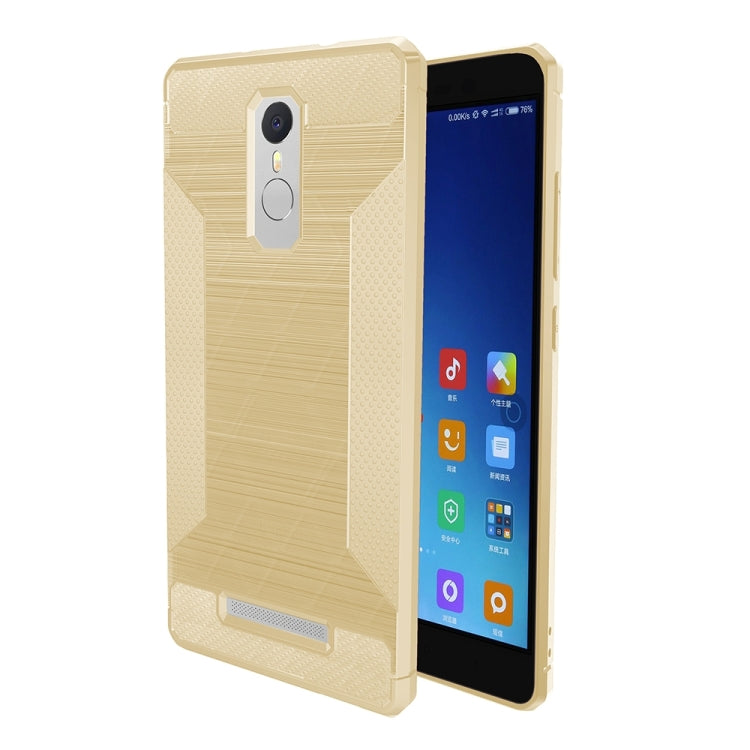 For Xiaomi  Redmi Note 3 Brushed Texture Carbon Fiber Anti-slip TPU Protective Cover Case