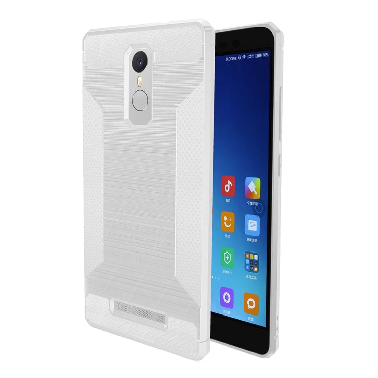 For Xiaomi  Redmi Note 3 Brushed Texture Carbon Fiber Anti-slip TPU Protective Cover Case