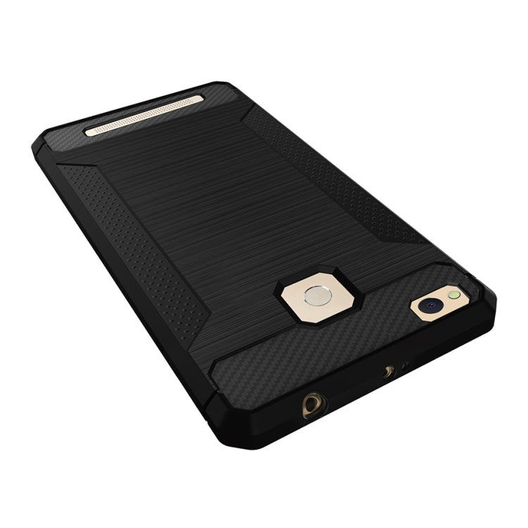 For Xiaomi  Redmi 3 / 3s / 3 Pro Brushed Texture Carbon Fiber Anti-slip TPU Protective Cover Case