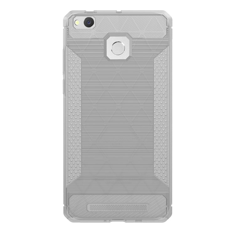 For Xiaomi  Redmi 3 / 3s / 3 Pro Brushed Texture Carbon Fiber Anti-slip TPU Protective Cover Case