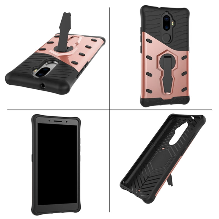 For Lenovo K8 Plus PC + TPU Dropproof Sniper Hybrid Protective Back Cover Case with 360 Degree Rotation Holder