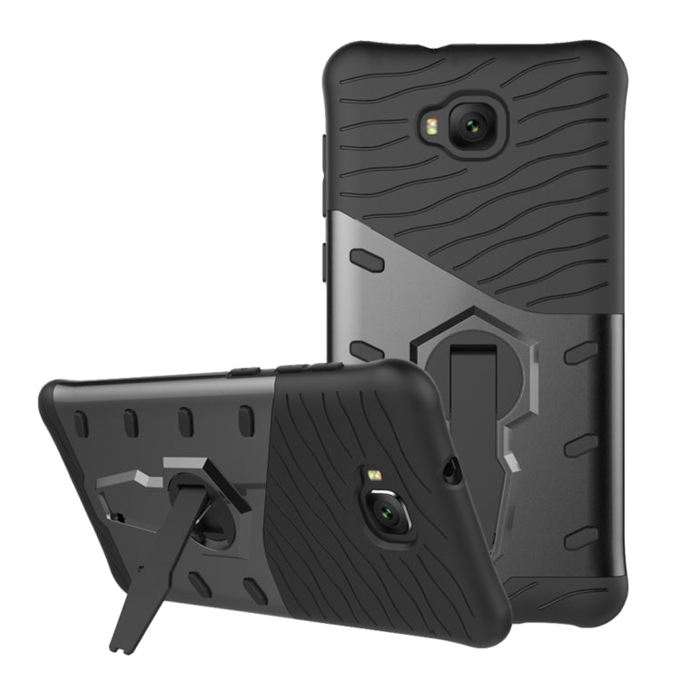 For Asus Zenfone 4 Selfie (ZD553KL) PC + TPU Dropproof Sniper Hybrid Protective Back Cover Case with 360 Degree Rotation Holder