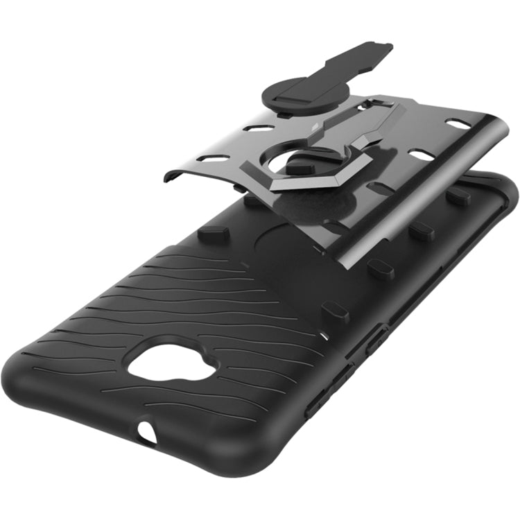 For Asus Zenfone 4 Selfie (ZD553KL) PC + TPU Dropproof Sniper Hybrid Protective Back Cover Case with 360 Degree Rotation Holder