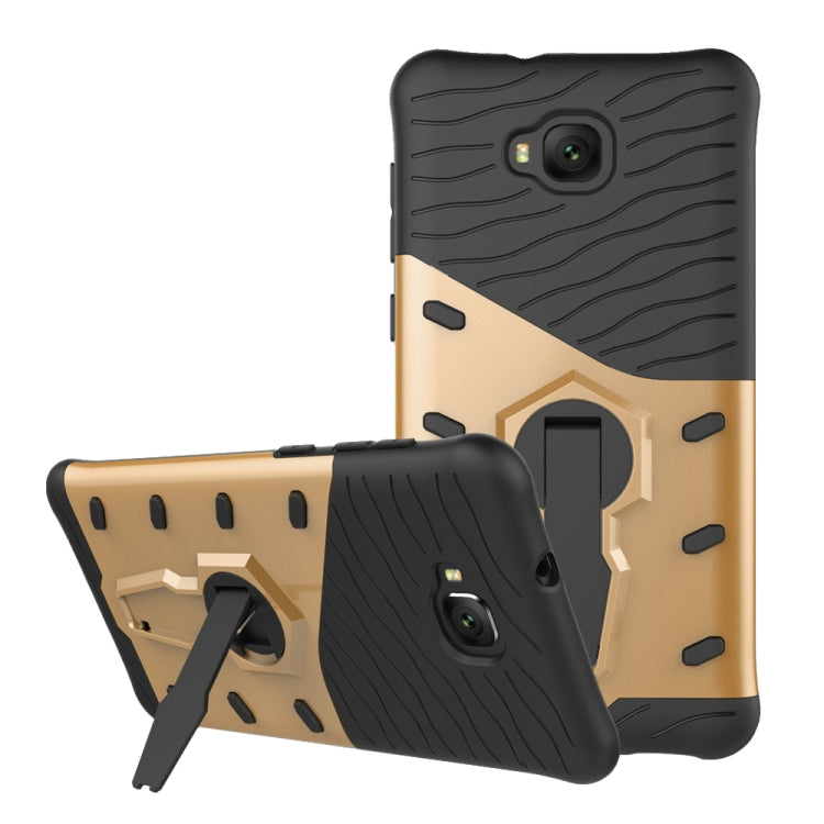 For Asus Zenfone 4 Selfie (ZD553KL) PC + TPU Dropproof Sniper Hybrid Protective Back Cover Case with 360 Degree Rotation Holder