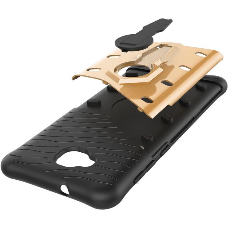 For Asus Zenfone 4 Selfie (ZD553KL) PC + TPU Dropproof Sniper Hybrid Protective Back Cover Case with 360 Degree Rotation Holder