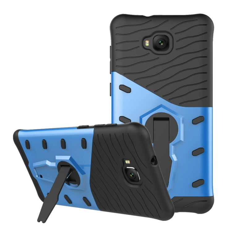 For Asus Zenfone 4 Selfie (ZD553KL) PC + TPU Dropproof Sniper Hybrid Protective Back Cover Case with 360 Degree Rotation Holder