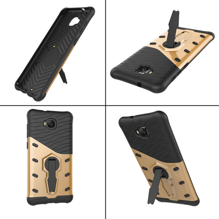 For Asus Zenfone 4 Selfie (ZD553KL) PC + TPU Dropproof Sniper Hybrid Protective Back Cover Case with 360 Degree Rotation Holder