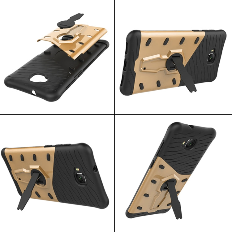 For Asus Zenfone 4 Selfie (ZD553KL) PC + TPU Dropproof Sniper Hybrid Protective Back Cover Case with 360 Degree Rotation Holder