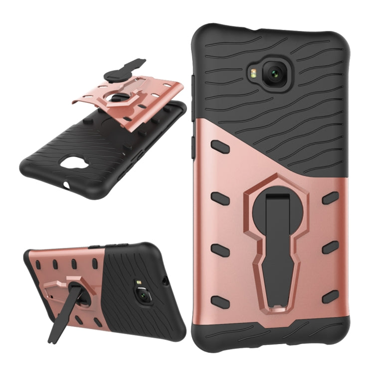For Asus Zenfone 4 Selfie (ZD553KL) PC + TPU Dropproof Sniper Hybrid Protective Back Cover Case with 360 Degree Rotation Holder
