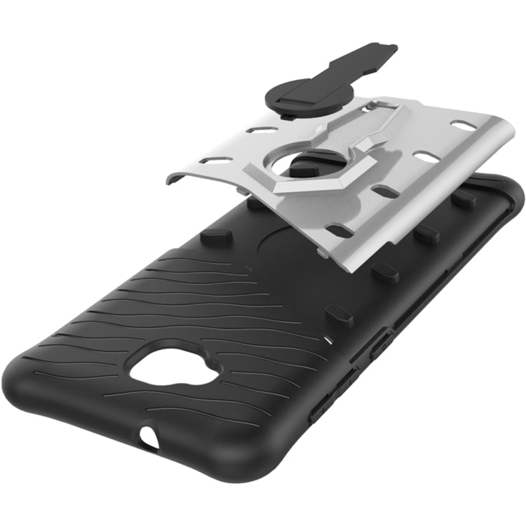 For Asus Zenfone 4 Selfie (ZD553KL) PC + TPU Dropproof Sniper Hybrid Protective Back Cover Case with 360 Degree Rotation Holder