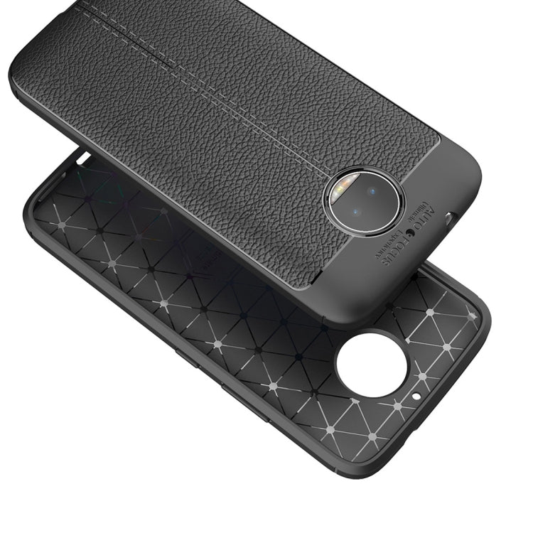For Motorola Moto G5S Plus Litchi Texture Full Coverage TPU Protective Back Cover Case