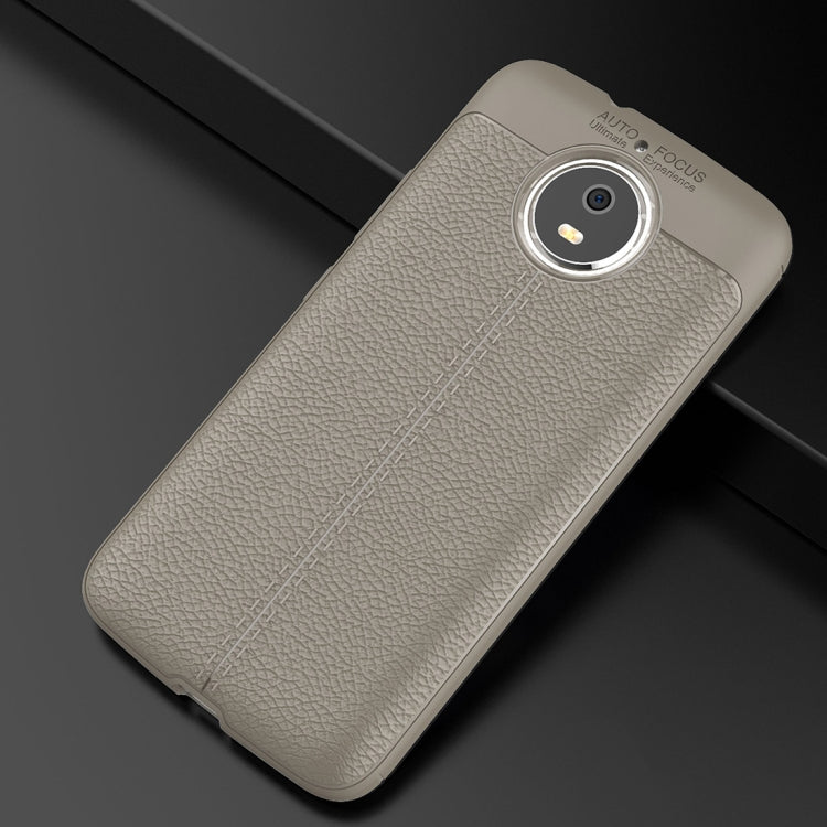 For Motorola Moto G5S Litchi Texture Full Coverage TPU Protective Back Cover Case