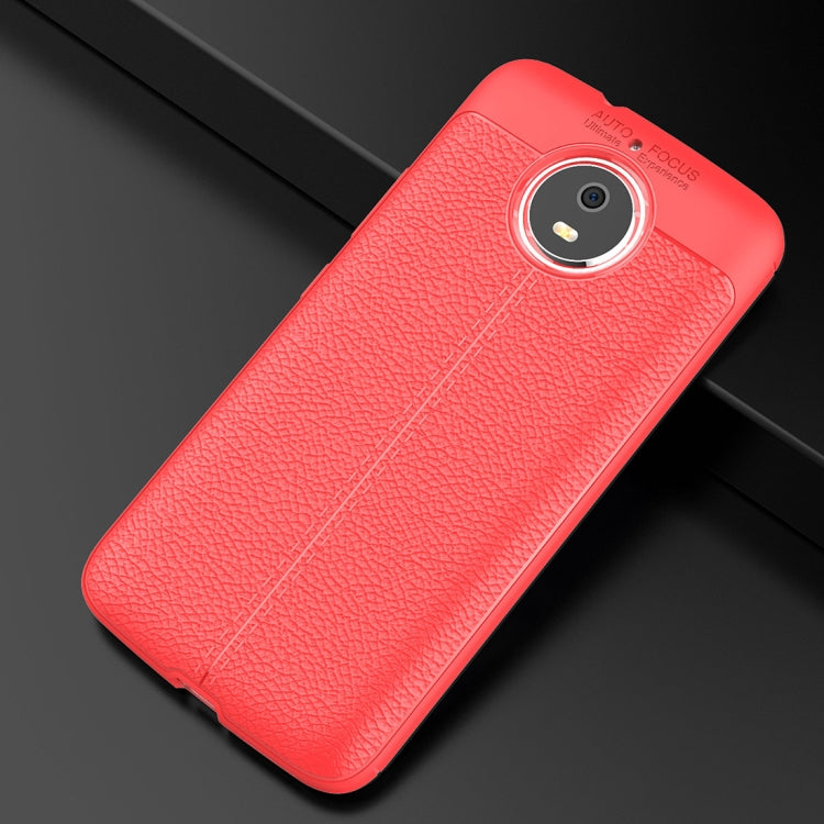 For Motorola Moto G5S Litchi Texture Full Coverage TPU Protective Back Cover Case