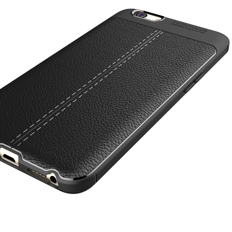 For OPPO  A59 Litchi Texture Full Coverage TPU Protective Back Cover Case