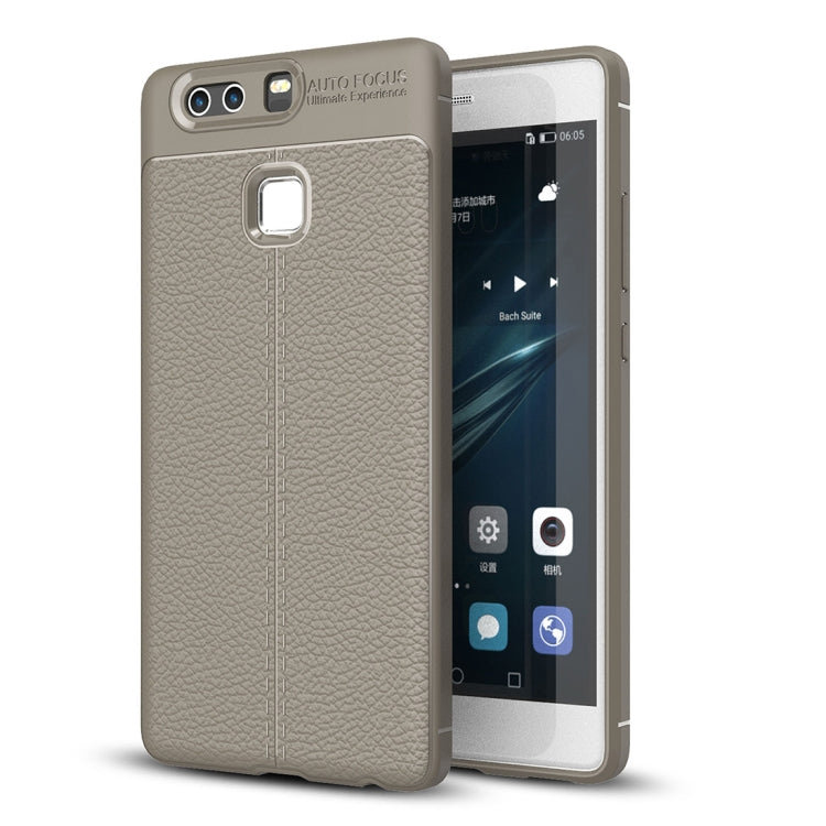 For Huawei  P9 Litchi Texture Full Coverage TPU Protective Back Cover Case