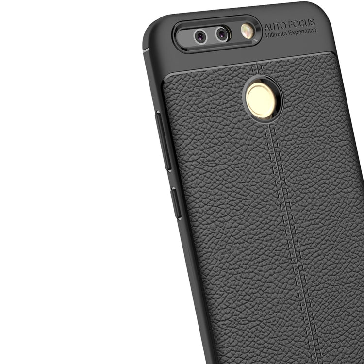 For Huawei  P9 Litchi Texture Full Coverage TPU Protective Back Cover Case