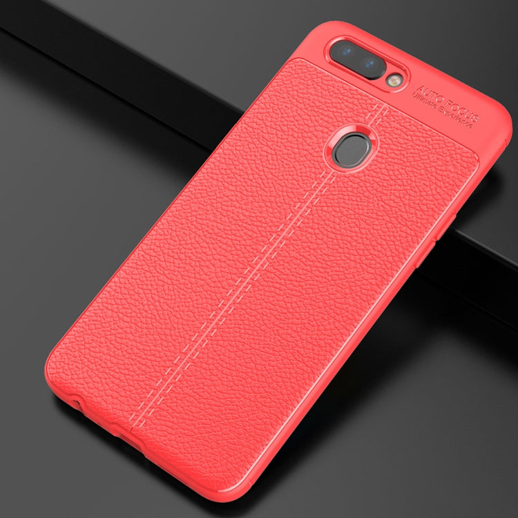 For OPPO  R11s Plus Litchi Texture Soft TPU Anti-skip Protective Cover Back Case